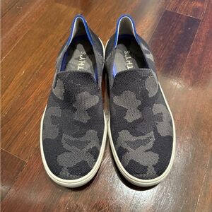 Rothys CAMO gray slip on sneakers size 6.5